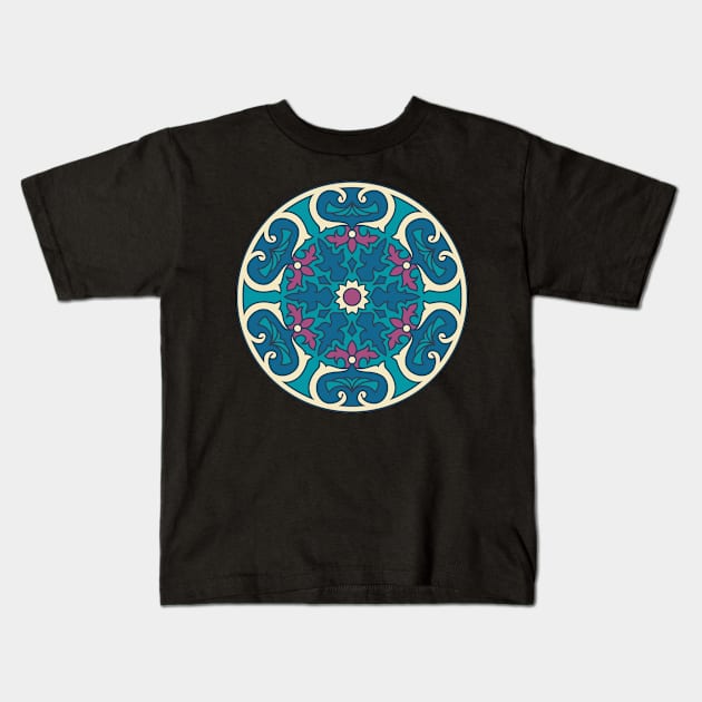 Inspirational MANDALA T-SHIRT MANDALA 137 color Kids T-Shirt by abcmandalaclothing